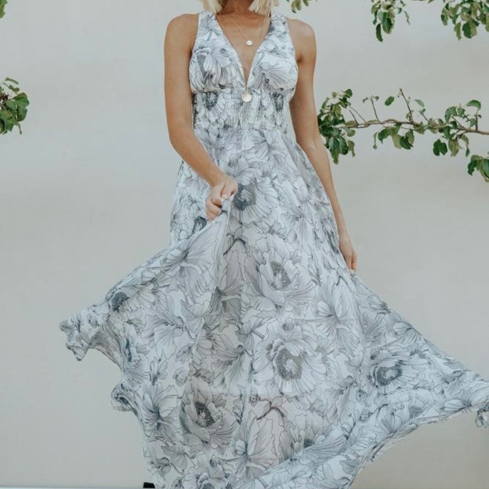 Baltic Born - Sienna Maxi Dress - Blue Print